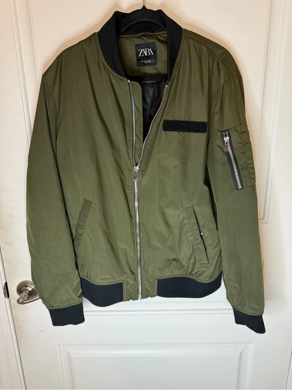 Zara Olive Green Bomber Jacket for Men‎ Sz L